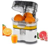 Presse-agrumes électrique 100 W, machine à jus d'agrumes double de 500 ml avec moteur puissant de 18 000 tr/min, pièces faciles à nettoyer et lavables au lave-vaisselle, machine à jus d'orange silver