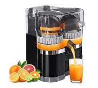 Presse-agrumes Électrique 2 En 1, Double Presse-citron Avec Moteur De 100 W, Pour Oranges, Citrons, Citrons Verts Et Pamplemousses, Pièces Faciles À Nettoyer Et Compatibles Lave-vaisselle, Noir