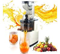 Presse-agrumes Électrique 500 Ml, Presse-agrumes Portable Sans Fil 500 W avec Technologie Efficace de Séparation de la Pulpe, Rendement de Jus Élevé de 90% Et Plus,orange À Faible white