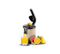 Cecotec Presse-agrumes électrique à bras pour oranges et agrumes Xqueeze RetroJuice 600 Beige. 600W, Style rétro, filtre en acier inox, cône plastique, levier pour extraire la pulpe, Anti-gouttes