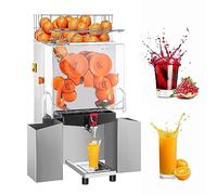 Presse-agrumes électrique automatique 120 W avec 2 bacs à déchets - Extracteur en acier inoxydable pour jus d'orange, de citron et de pamplemousse