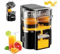 Presse-agrumes Électrique Double 600 Ml, Presse-agrumes Électrique 3000 Mah avec Coupe-fruits Intégré, Rendement en Jus de 90% Et Plus, Presse-agrumes Portable Sans Fil À Faible Oxydation pour black