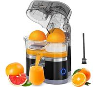 Presse agrumes Électrique, Extracteur de Fruits Multifonctionel, 100W Puissance Machine à jus d'agrumes pour orange, citron et pamplemousse, inclus brosse, Sans BPA