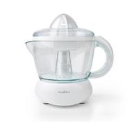 Nedis Presse-agrumes électrique 0,7L Moteur 25W avec rotation bidirectionnelle, 2 cônes interchangeables et bec verseur facile