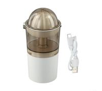 Presse-agrumes électrique portable - Charge USB - Extracteur en acier inoxydable - Fonctionnement silencieux - Double cône - Design compact pour bar, café (blanc)