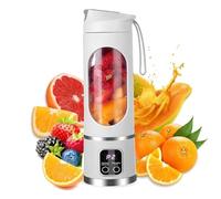 Presse-agrumes électrique portable de 450 ml, mini presse-agrumes de voyage USB, mélangeur à smoothie, mélangeur à 12 lames, extracteur de jus frais pour smoothies, boissons protéinées, mélanges