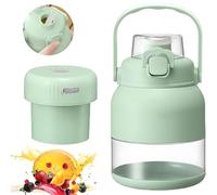 Presse-agrumes électrique pour agrumes de 765,4 g, avec paille et deux couvercles, mélangeur portable sans fil de grande capacité de 800 ml, rechargeable, pour smoothies, shakes, préparation des
