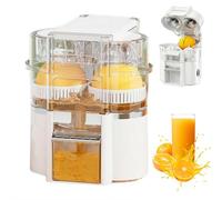 Presse-agrumes Électrique, Presse-agrumes Double de 500 Ml avec Moteur Haute Vitesse de 12 000 Tr/min, Presse-agrumes Lavable Au Lave-vaisselle pour Orange, Citron Et Pamplemousse white