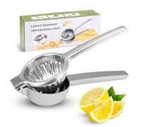 Presse-agrumes en acier inoxydable, 8,5 cm, manuel, Premium S304, XXL, pour citrons et citrons verts, passe au lave-vaisselle, idéal