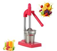 Presse-agrumes en fonte, presse-agrumes manuel commercial, robuste, avec bras de levier, pour grenade, pastèque, citron, Orange red