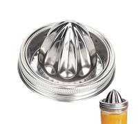 Presse-Agrumes Jar - Alésoir Agrumes, Couvercle Acier Inoxydable 304, Presse-Fruits Manuel Bouchon Étanche, Métal Argent Fixation Bocal | Presse-Citron pour Cuisiniers & Nutritionnistes