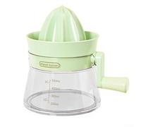 Presse-agrumes manuel à base d'engrenage pour oranges, citrons, pamplemousses conçu pour extraire plus de jus avec filtre intégré et filtre supplémentaire en acier inoxydable (vert)