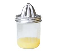 Presse-agrumes manuel avec couvercle en verre 296 g | Alésoir portable orange citron vert | Extracteur de fruits à main pour la maison, la cuisine, l'extérieur, le pique-nique, le jus frais, pot