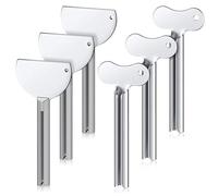 Presse-agrumes manuel - Clé métallique pour dentifrice, kit de six outils réutilisables, compression uniforme de crèmes colorées, aide pour les mains faibles, solution pratique pour la