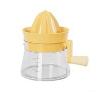 Presse-agrumes manuel compact pour petits agrumes comme les oranges, les citrons, les citrons verts, matériau ABS + PP, résistant à l'usure, léger pour une utilisation régulière (jaune)
