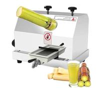 Presse-agrumes manuel de canne à sucre, extracteur de jus de canne à sucre commercial avec 3 rouleaux en acier inoxydable, grande goulotte d'alimentation de 2,4 pouces et sortie