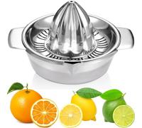 Presse-Agrumes Manuel en Acier Inox 304 - Etinslant Presse Citron et Orange, Presse-Agrume Manuel avec Passoire, Bol 300 ml et Double Bec Verseur, Lavable au Lave-Vaisselle