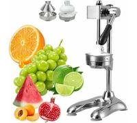 Presse-agrumes manuel en acier inoxydable et alliage d'aluminium, facile à nettoyer pour oranges, citrons et autres agrumes
