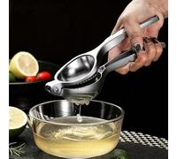 Presse-agrumes manuel en acier inoxydable - Presse-citron et orange durable, pour faire du jus frais, design de poignée ergonomique, convient aux activités et rassemblements extérieurs, accessoire de 