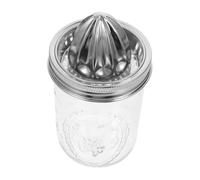 Presse-agrumes Manuel en Acier Inoxydable Récipient en Verre | Oranges et Agrumes Coupés, sans Électricité, Bouteille Amovible, Nettoyage Facile, Camping ou Préparation de Jus