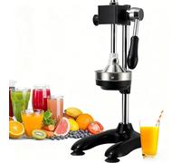 Presse-Agrumes Manuel en Fonte pour Oranges, avec Base en U, Grande Plaque de Pression, Extraction Facile du jus, pour jus d'orange Frais. Black