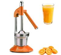 Presse-agrumes Manuel En Fonte - Presse-agrumes Robuste En Acier Inoxydable, Extraction De Jus Sans Effort, Pièces Lavables Au Lave-vaisselle(Orange)