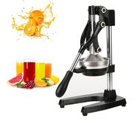 Presse-agrumes Manuel en Fonte Robuste - Presse-agrumes pour Citron, Grenade, Citron Vert Et Agrumes, avec Filtre en Acier Inoxydable, Facile À Nettoyer Black