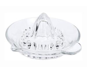 Presse-agrumes manuel en verre avec bec verseur - Idéal pour citrons et oranges - Résistant au lave-vaisselle - 1x presse-agrumes (14,5 cm)