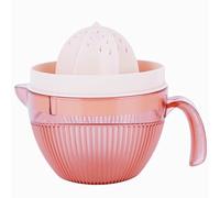 Presse-agrumes manuel orange pamplemousse en plastique avec fentes filtre et collecteur de jus de 600 ml, alésoir large sans BPA, extracteur de jus d'agrumes rotatif à main pour gros citron vert