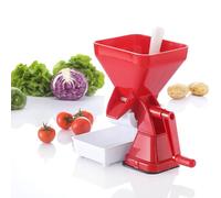 Presse-agrumes manuel pour canne à sucre, presse-tomates, filtre à jus et sauce tomate, presse-tomates grande capacité pour fruits et légumes (rouge)