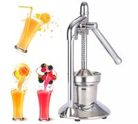 Presse-agrumes Manuel, Presse-agrumes En Acier Inoxydable, Base Épaisse Et Stable, Professionnel Amovible Et Lavable Pour Citron, Agrumes, Grenade