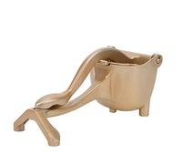 Presse-agrumes manuel Presse-citron Presse-fruits en alliage d'aluminium Mini extracteur d'agrumes portatif pour la cuisine à domicile Bar Restaurant Argent Or 24x14x12cm (Or)