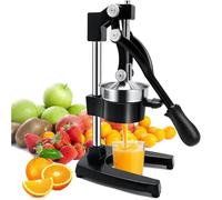 Presse-agrumes manuel, robuste avec base en fonte ductile et acier inoxydable 304, facile à nettoyer, idéal pour extraire le jus de divers fruits