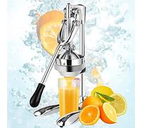 Presse-agrumes manuel robuste en acier inoxydable pour citrons, citrons verts et grenades. Extracteur de jus de grand diamètre avec base antidérapante.