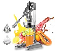 Presse-Agrumes Manuel Robuste en Acier Inoxydable, Presse-Agrumes en Fonte, pour Citrons et Oranges, IdéAl pour Les Jus Frais, Les Cocktails et La Cuisine Maison(D)