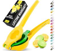 Presse-agrumes métallique 2-en-1 Zulay pour citron et lime - Presse-agrumes à main pour citron - Presse-agrumes manuel pour agrumes - Extraction Maximale de Jus pour Cuisine et Bar