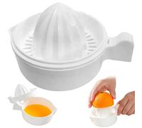 Presse-agrumes orange, presse-citron double couche, agrumes orange avec récipient et bec verseur, en PP de qualité alimentaire avec filtre détachable, lavable, manuel 4 x 3 pour la cui