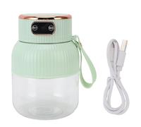 Presse-agrumes portable de grande capacité, mélangeur électrique multifonction amovible pour les réunions, usage familial, 600 ml ABS PC en acier inoxydable (Cyan)