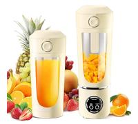 Presse-agrumes Portable Intelligent Broyeur À Glace 12 Lames avec Affichage Numérique Led 1500 Mah Rechargeable Par Usb 700 Ml/24.69 Oz Machine Shake Compacte pour Smoothies Aux F yellow 7.4V 1500mAh
