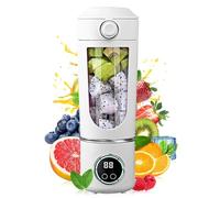 Presse-agrumes Portable Intelligent Broyeur À Glace 12 Lames avec Affichage Numérique Led 1500 Mah Rechargeable Par Usb 700 Ml/24.69 Oz Machine Shake Compacte pour Smoothies Aux Fr white 7.4V 1500mAh
