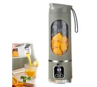 Presse-agrumes Portable Intelligent Broyeur À Glace 12 Lames avec Affichage Numérique Led Machine Shake Compacte Rechargeable Par Usb de 450 Ml/15.84 Oz pour Jus Smoothies green 7.4V 1500mAh