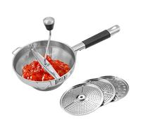 Presse-agrumes pour purée de pommes de terre | Acier inoxydable pour aliments avec 3 disques de broyage remplaçables pour préparation de banane, carotte, avocat, fromage, purée de