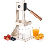 Presse-agrumes robuste, presse-agrumes manuel, extracteur de jus en aluminium for une extraction efficace du jus, jus rapide, filtre amovible, base antidérapante, for la maison, citron, orange(White)
