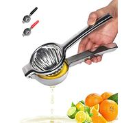 Presse Agrumes Très Grand, Presse Citron Très Résistant, Inoxydable 18/10 Presse Agrumes Manuel Pour Citron, Orange, Ou Autres Fruits, Passe au Lave-vaiselle(Acier Inox)