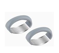 Presse-ail, Broyeur et pilon à gingembre antirouille, facile nettoyer, lavable au lave-vaisselle, 2 pièces(Grey)