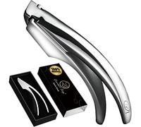 Presse-ail en Acier Inox - Écrase l'Ail Sans Épluchage - Démontable et Passe au Lave Vaisselle - Nettoyage Facile - Hachoir Ail Professionnel inoxydable par Gourmet Easy