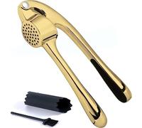 Presse-ail en acier inoxydable de qualité supérieure - Augmentez votre expérience culinaire avec notre ensemble hachoir et éplucheur de qualité supérieure - Passe au lave-vaisselle et inoxydable (or)