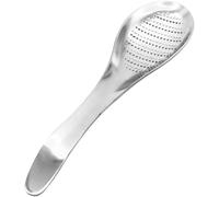 Presse-ail et cuillère à hacher en acier inoxydable, ustensile de cuisine facile à nettoyer avec grande poignée pour râper les légumes et le fromage.
