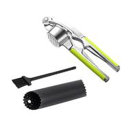 Presse Ail Manuel,2 en 1 Presse-Ail Broyeur Garlic Press avec et Brosse de Nettoyage Hachoir à Aile,Facile à Presser et Utiliser et à Nettoyer