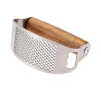 Presse-ail - Outil de hachoir à viande en métal | Broyeur à barre d'ail en métal, presse-ail de cuisine avec poignée confortable avec poignée en bois, gadget de cuisine pour écraser sans